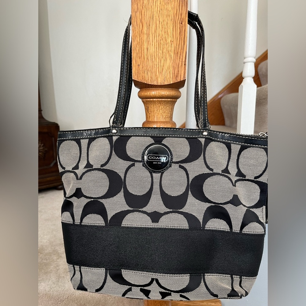 Coach cloth shoulder bag